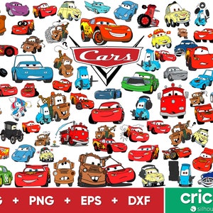 Cars SVG Bundle, Lightning McQueen Svg Files for Cricut, McQueen Png, Cars Svg for Shirts, Layered Svg Files Instant Download