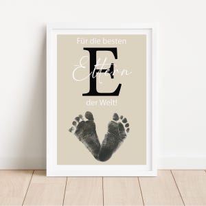 Set di timbri con impronte "I migliori genitori del mondo" | Regalo del neonato per i genitori Festa del papà Festa della mamma Compleanno | impronte di bambino