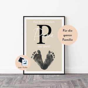 Set di timbri con impronte "Migliori genitori" | Regalo da neonato/bambino per la festa del papà, la festa della mamma, il compleanno | Impronte per nonna e nonno da neonato/bambino