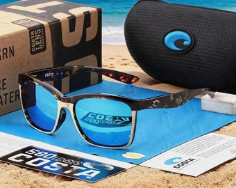 Costa Del Mar Anaa Tortoise Frame Shell Blue Mirror Polarized 580P Sunglasses