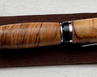 Hand made Olive wood hand crafted twisting Cigar pen. Wooden cigar pen