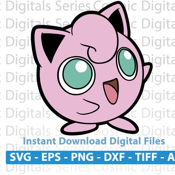 Jigglypuff Svg, Jigglypuff Png, Pokemon Svg, Jigglypuff Clipart, Jigglypuff Silhouette, Jigglypuff Cut Files, Jigglypuff Cricut, Pokemon Png