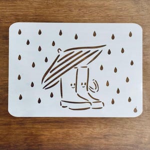 Rain Boots Stencil, Craft Stencils, Custom Stencils