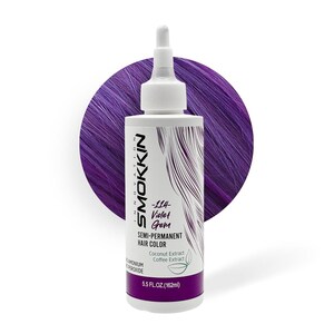 Smokkin Innovation Semi-Permanent Hair Dye 114 Violet Gem - Intense Violet Gem, Vegan, Ammonia-Free, Alcohol-Free for Shiny Hair - 5.5 FL OZ