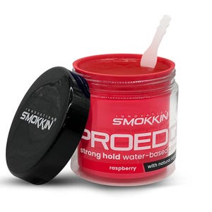 INNOVATION SMOKKIN Pro Edge Hair Styling Gel 16.9 FL Oz - Strong Hold, Water-Based, Alcohol-Free Pomade with Natural Argan Oil (Raspberry)