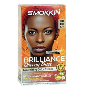 INNOVATION SMOKKIN Brilliance Hair Color Kit 8.66 Hot Red - Permanent, 100% Gray Coverage, with Argan Oil, Olive Oil & Wheat Protein