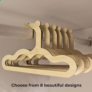 Cintre animal en bois pour bébé, Organiseur de garde-robe bébé, Cintre en tissu pour bébé, Cadeaux de baby shower, Séparateur de vêtement pour bébé