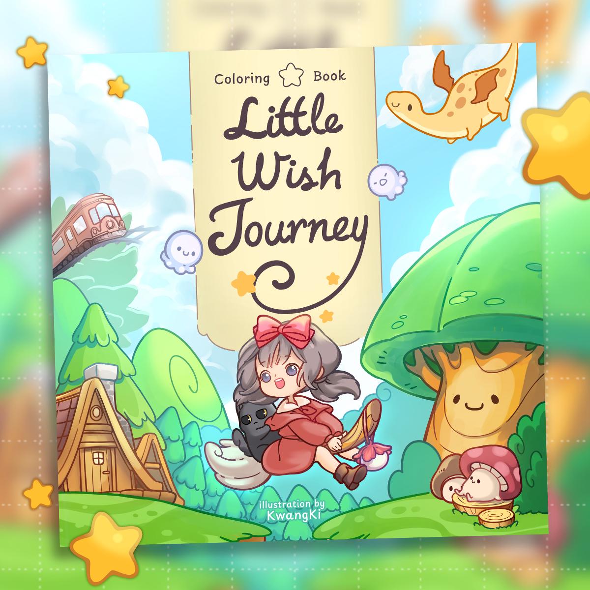 38枚のプリント用ぬりえ|Little Wish Journey かわいいぬりえブック PDF