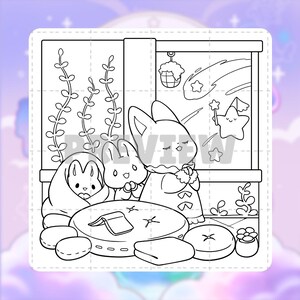 Desenhos para colorir "Brilha Estrelinha" por KwangKi Studio | Arte Fantástica Aconchegante (Download Digital) imagem 10