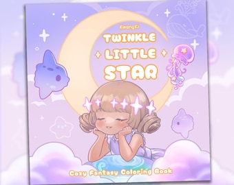 35 niedliche und gemütliche Fantasy-Malvorlagen | Twinkle Little Star von KwangKi