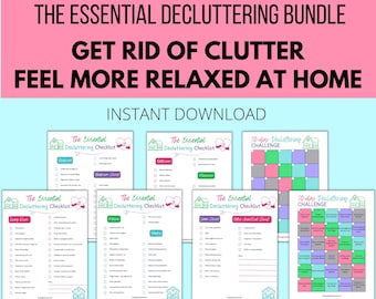 Declutter Bundle, Declutter Checklist, Declutter Challenge, Declutter List, Declutter Guide, Decluttering Planner, Declutter Tracker