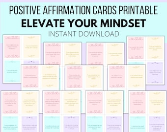 Positive Affirmation, Affirmation Cards, Printable Card, Motivational Quotes, Daily Affirmations, Manifestation Cards, Journal Prompts