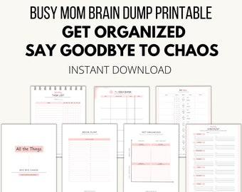 Brain Dump Printable, Brain Dump Planner, To-do List Printable, ADHD Brain Dump, Productivity Planner, Priority Matrix Printable