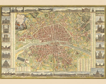 Nouveau plan routier de la Ville et Faubourgs de Paris, 1789