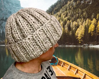 Warm chunky knitted hat