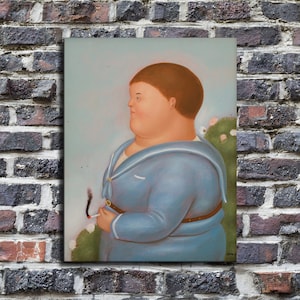 30x24 Inches Fernando Botero inspired Art Print. New HD print. Canvas ready to hang. Large poster. Pop Art canvas. Home decor wall painting