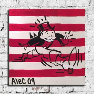 Alec Monopoly Waterproof Vinyl Fabric canvas HD Print, Wall Home decor, Ready to hang
