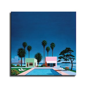 Hiroshi Nagai Waterproof Vinyl Fabric canvas HD Print, Wall Home decor, Ready to hang