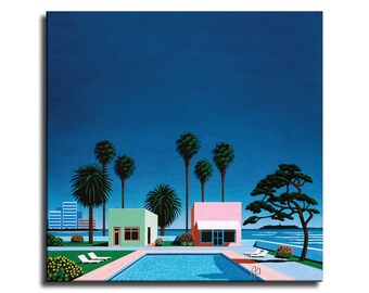 24x24 inches Hiroshi Nagai inspired Art Print. New HD print. Canvas ready to hang. Large poster. Pop Art canvas. Home decor wall painting