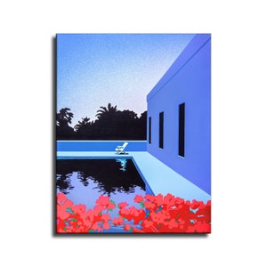 Hiroshi Nagai Waterproof Vinyl Fabric canvas HD Print, Wall Home decor, Ready to hang