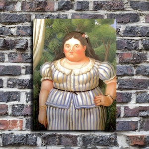 34x24 Inches Fernando Botero inspired Art Print. New HD print. Canvas ready to hang. Large poster. Pop Art canvas. Home decor wall painting