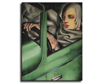 30x24&quot; inches Tamara de Lempicka inspired Art Print. New HD print. Canvas ready to hang. Large size poster. Home decor wall painting