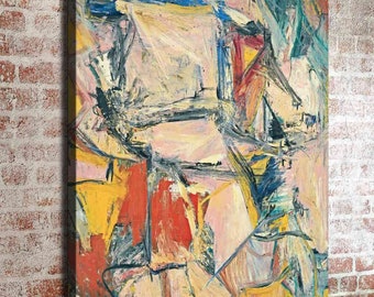 Willem de Kooning &quot;Interchange&quot; Waterproof Vinyl Fabric canvas HD Print, Wall Home decor, Ready to hang