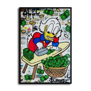 Alec Monopoly Waterproof Vinyl Fabric canvas HD Print, Wall Home decor, Ready to hang