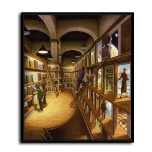 Impresión artística de 30 x 24 pulgadas inspirada en Rob Gonsalves. Nueva impresión en alta definición. Lienzo listo para colgar. Póster grande. Lienzo grande. Pintura de pared para decoración del hogar