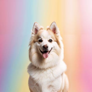 36x24 Inches Dog Breeds inspired Art Print . American Eskimo Dog New HD print. Canvas ready to hang. Large poster. Home decor wall painting