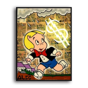 Alec Monopoly Waterproof Vinyl Fabric canvas HD Print, Wall Home decor, Ready to hang