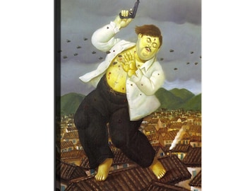 30x24 Inches Fernando Botero inspired Art Print. New HD print. Canvas ready to hang. Large poster. Pop Art canvas. Home decor wall painting