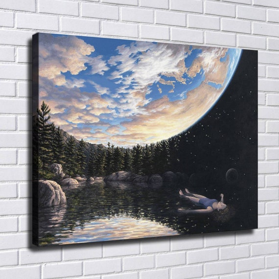 Rob Gonsolves Waterfall Surrealist Art By Rob Gonsalves