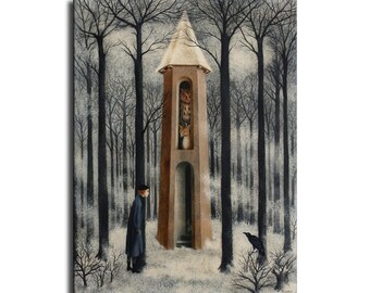Remedios Varo Waterproof Vinyl Fabric canvas HD Print, Wall Home decor, Ready to hang
