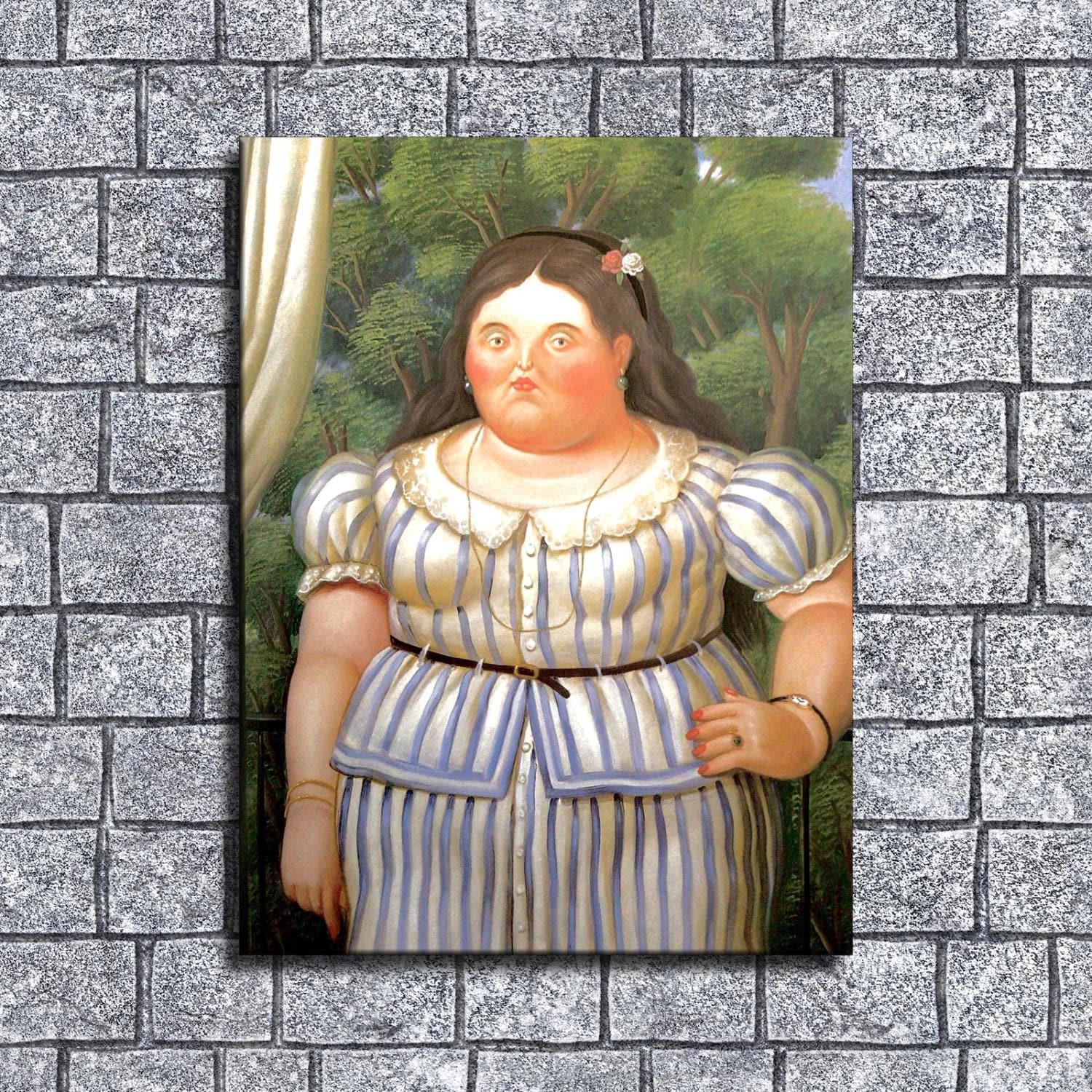 Fernando Botero Waterproof Vinyl Fabric Canvas HD Print, Wall Home