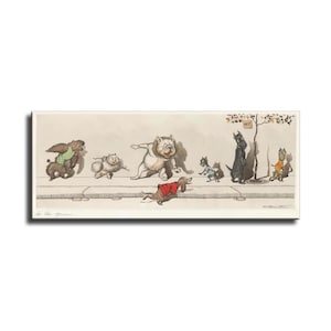 Boris O’Klein Dogs Waterproof Vinyl Fabric canvas HD Print, Ready to hang