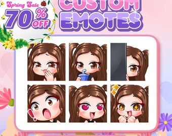 CUSTOM EMOTES | High Quality Custom Emotes Premium, Twitch Emotes for Sreamer, Youtube, Twitch, Discord, Cute Chibi Emotes, Kick Emotes
