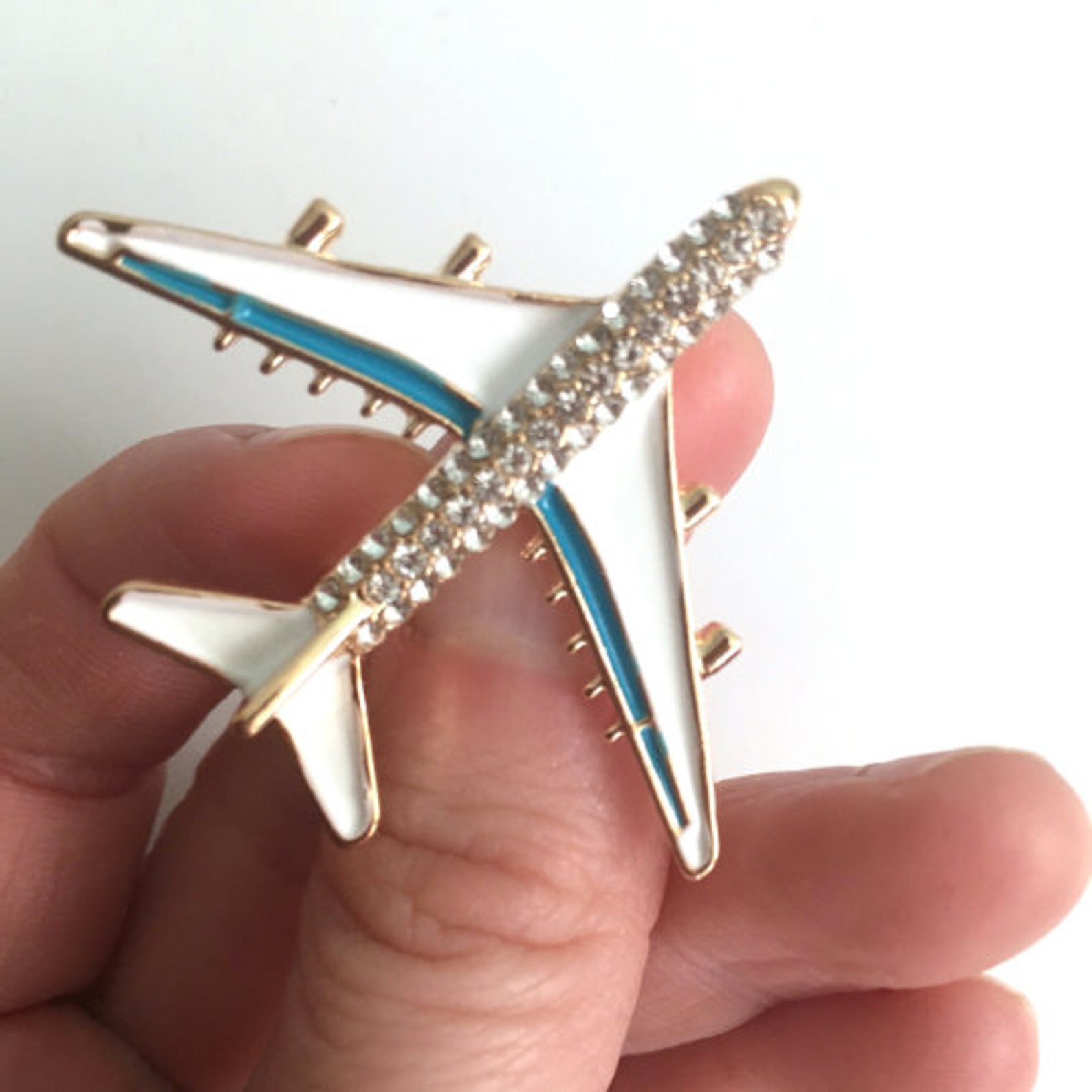 Airplane Brooch Enamel Airplane Gift Traveller Brooch Flight Attendant