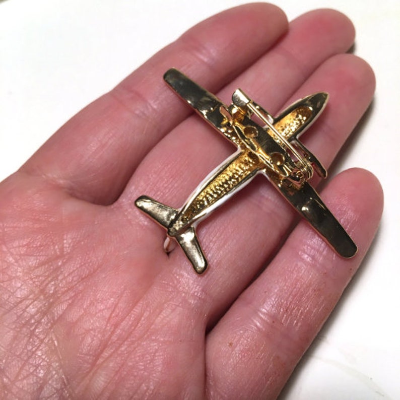 Airplane Brooch Enamel Airplane Gift Traveller Brooch Flight Attendant