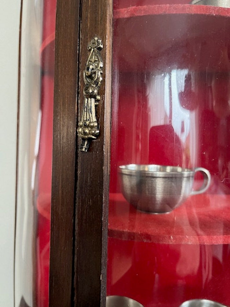 Vintage Halfroun Wall With Glass Door Etsy