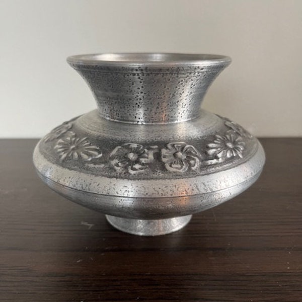 Vintage Norwegian Måstad Pewter Amphora Vase Scandinavian Heritage 1970s