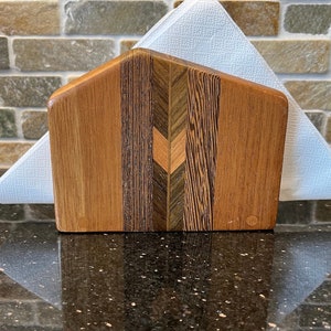 Vintage Serviettenhalter aus Holz, Schreibtisch-/Küchen-Organizer-Zubehör MCM