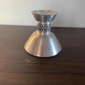 Vintage Norsk Tinn Pewter Candle Holder by Mastad Norway Model 101 MCM