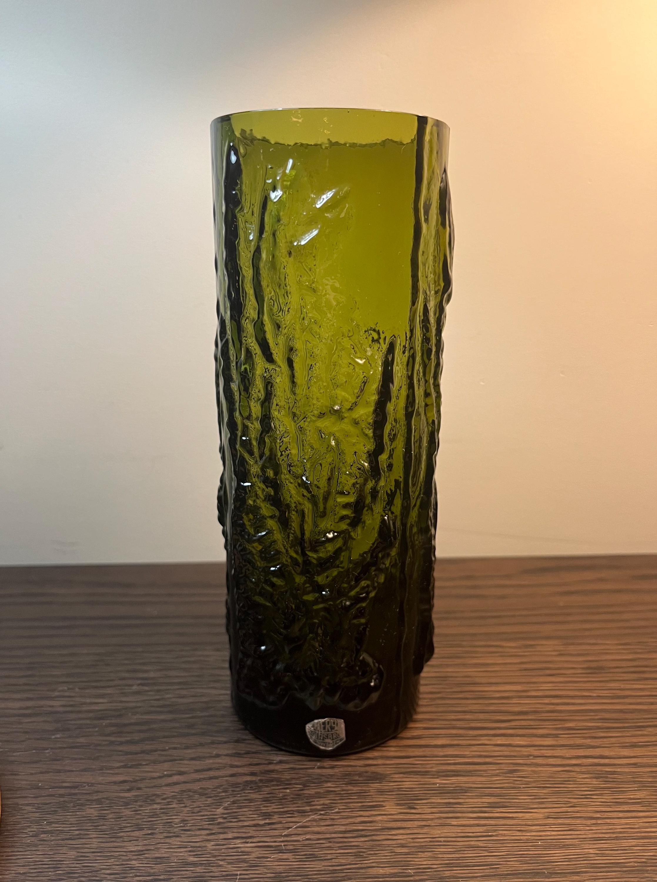 Vase bouteille en verre recyclé H51cm - Kaki - Veo shop