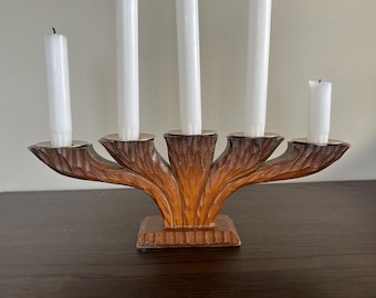 Swedish Christmas Candleholder. Traditional Nordic Xmas Wooden