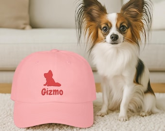 Chapéu bordado personalizado com retrato de animal de estimação: boné de algodão personalizado para pais