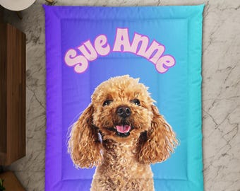 Custom Pet Photo Comforter: Personalized Dog Cat Blanket