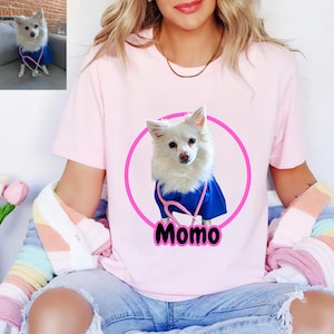 Custom Pet Portrait Shirt: Personalized Dog/Cat Photo Graphic Tee