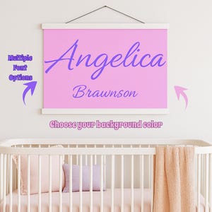 Custom Baby Name Wall Art Nursery Gift, Wall Hanging, Kids Room Wall Decor Art | Personalized Baby Nursery Gift | Nursery Wall Decor Art,