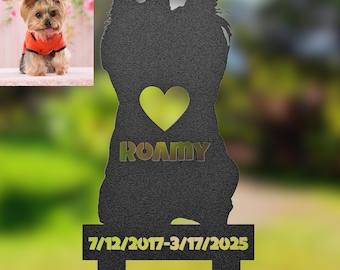 Custom Pet Metal Garden Decor, Personalized Cat Dog with Stakes Garden Sign, Pet Memorial Garden Art Sign, Dog Loss Gift, Pet Garden Markers